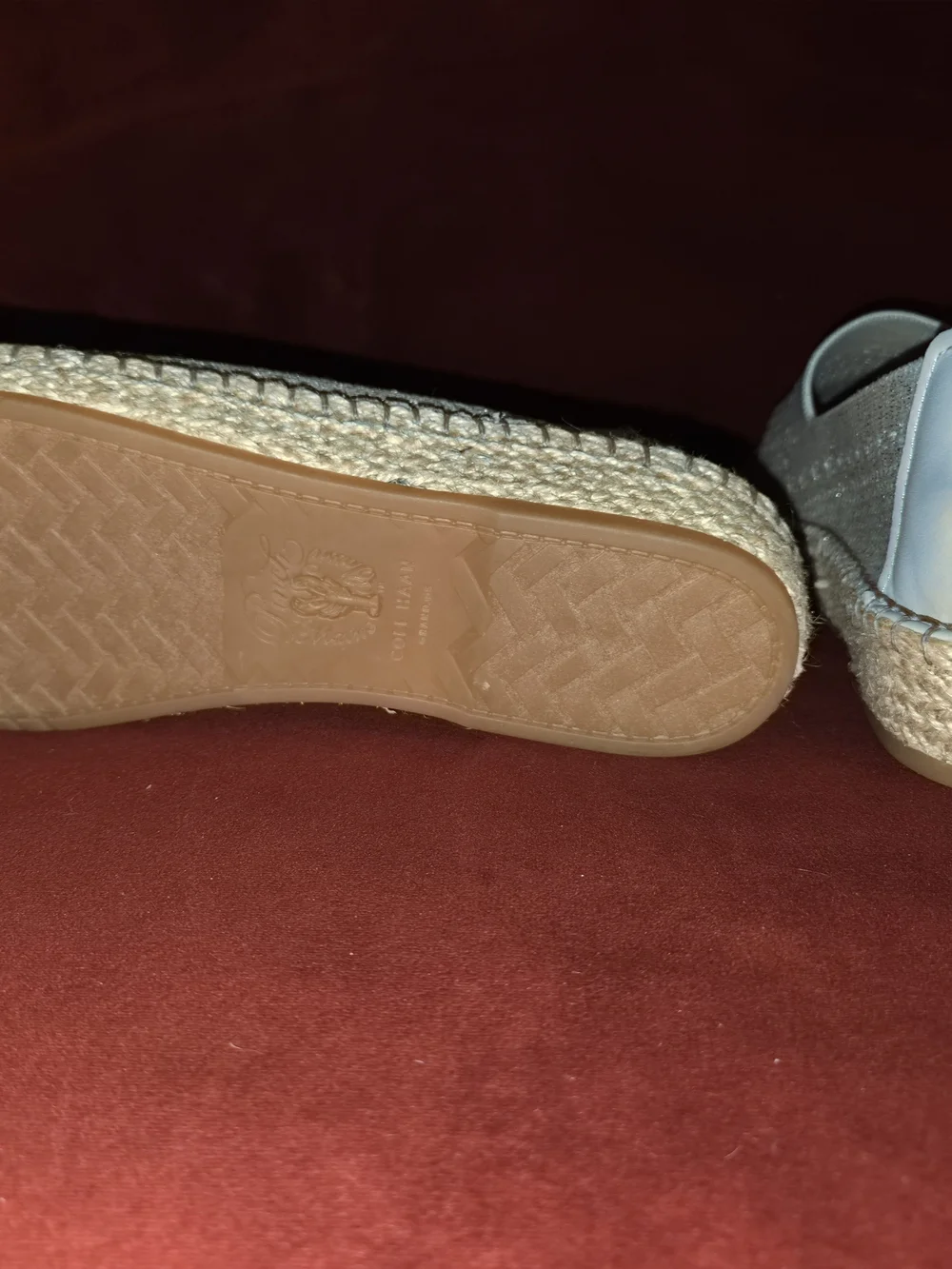 Cole Haan Light Gray Knit Slip-On Espadrilles
